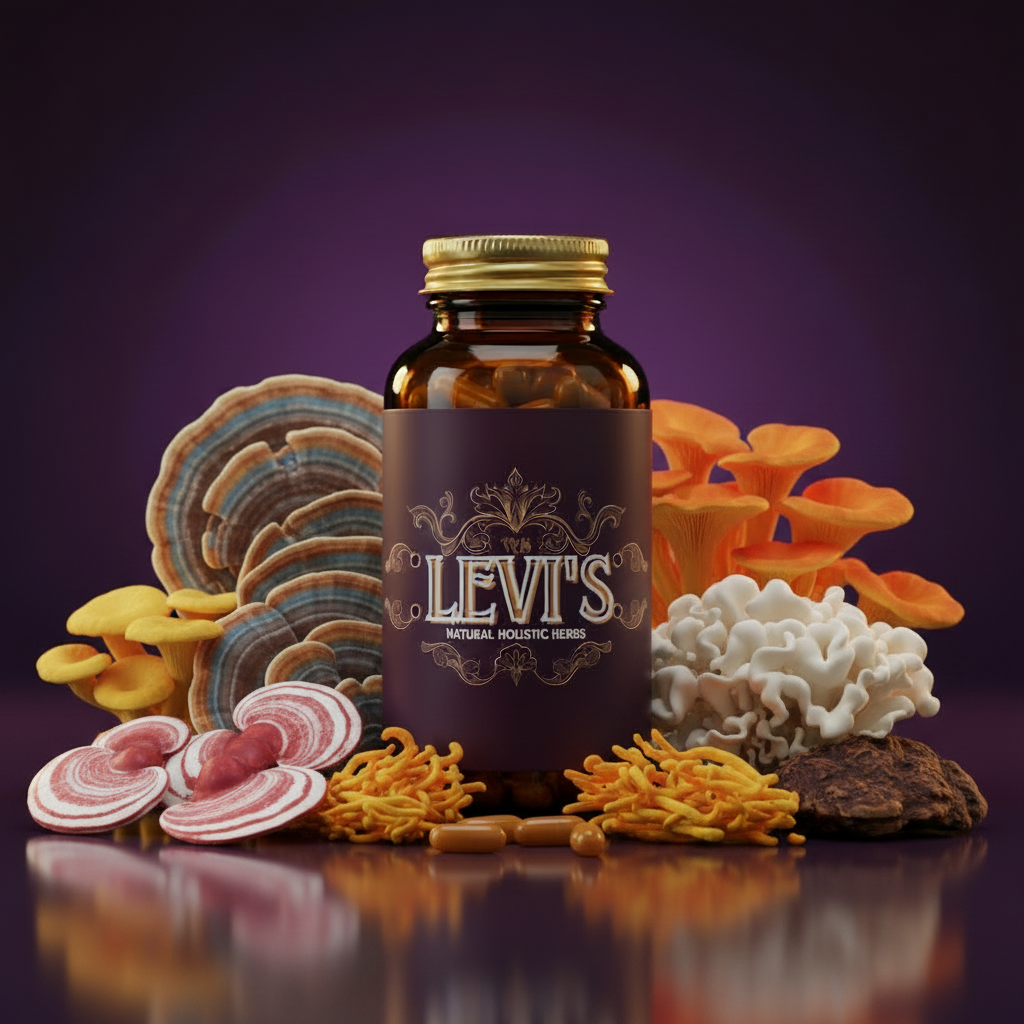 5-Mushroom Blend Capsules — Cordyceps, Maitake, Reishi, Turkey Tail & Chaga