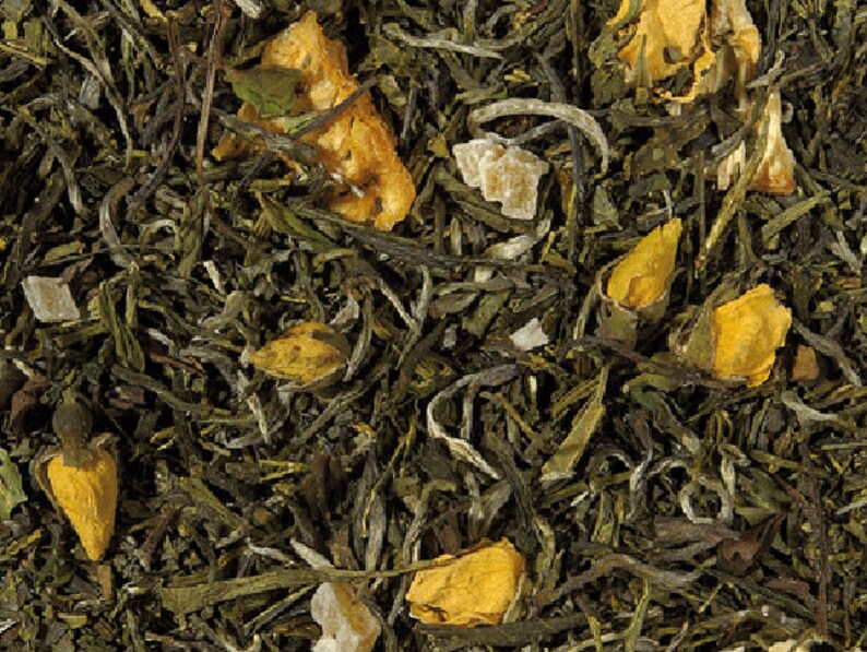 PINEAPPLE papaya green tea (Sencha green tea )