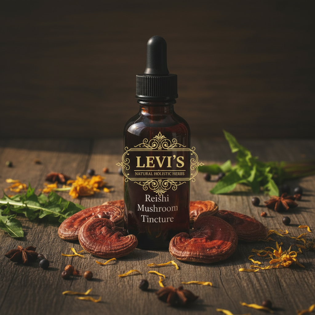 Reishi Mushroom Tincture - Levi's Natural Holistic Herbs