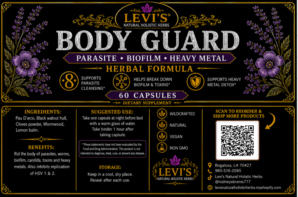 BODYGUARD (HEAVY METEL, PARASITES and BIOFILM Herbal formula)